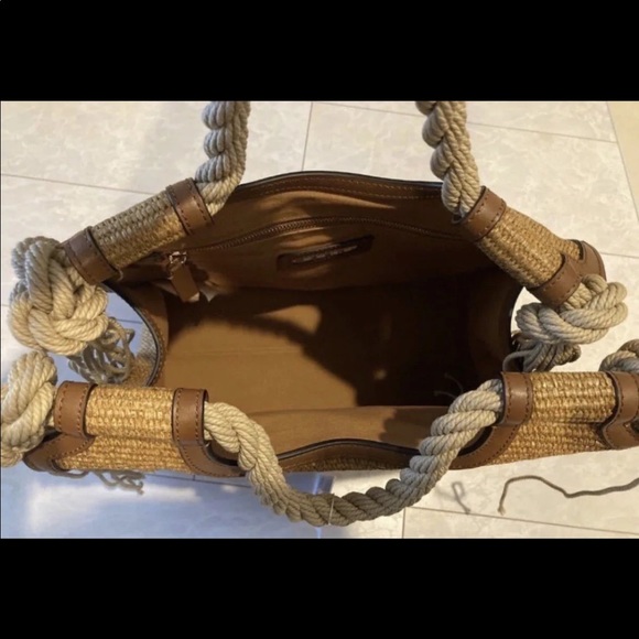 MARNI MARCEL RAFFIA NORTH SOUTH ROPE TOTE BAG PRELOVED - Picture 6 of 16